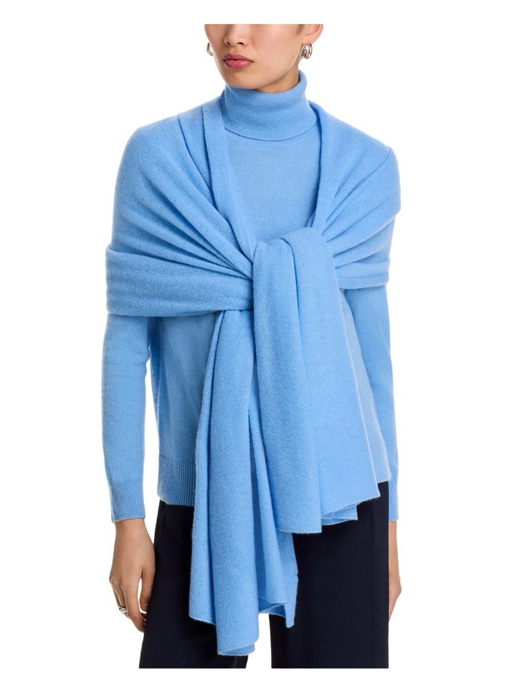 Cashmere wrap/scarf Women's Cozy Wrap Scarf  price is for one pink or blue - Picture 3 of 16